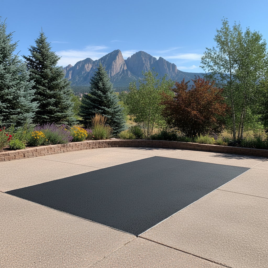 Completed asphalt patching work at a residential property in Boulder, CO