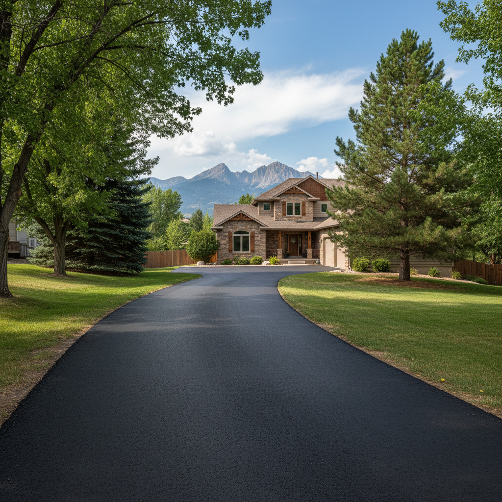 Completed residential asphalt work at a residential property in Lafayette, CO