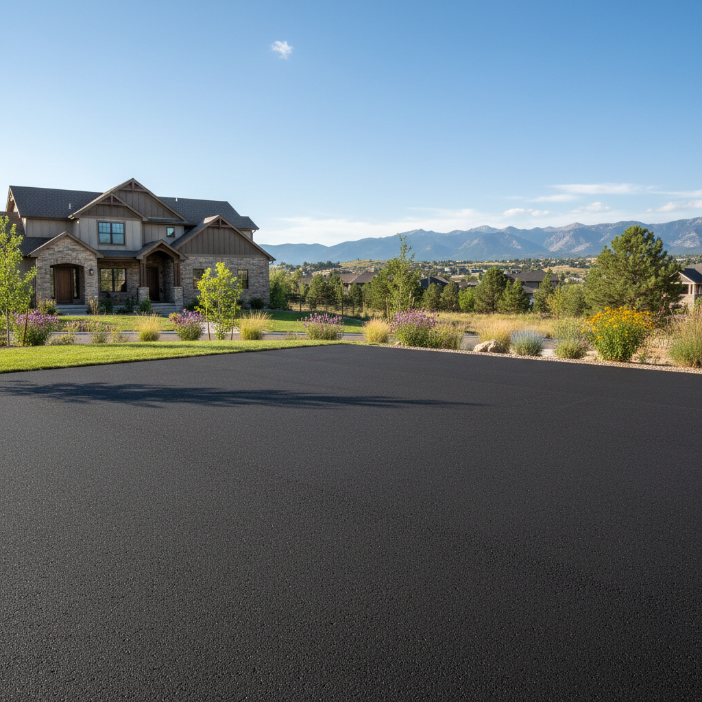 Completed commercial asphalt work at a residential property in Denver, CO