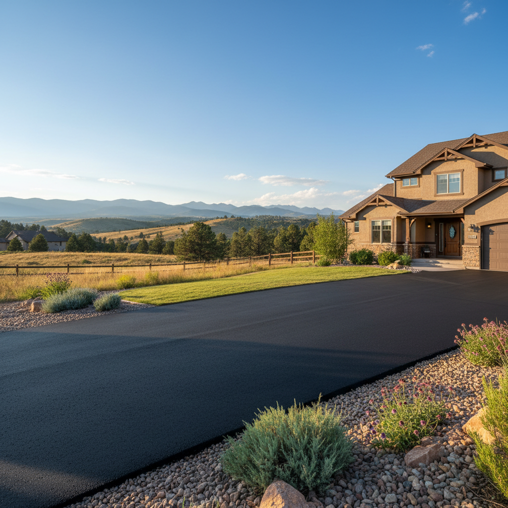 Completed slurry coating work at a residential property in Lafayette, CO