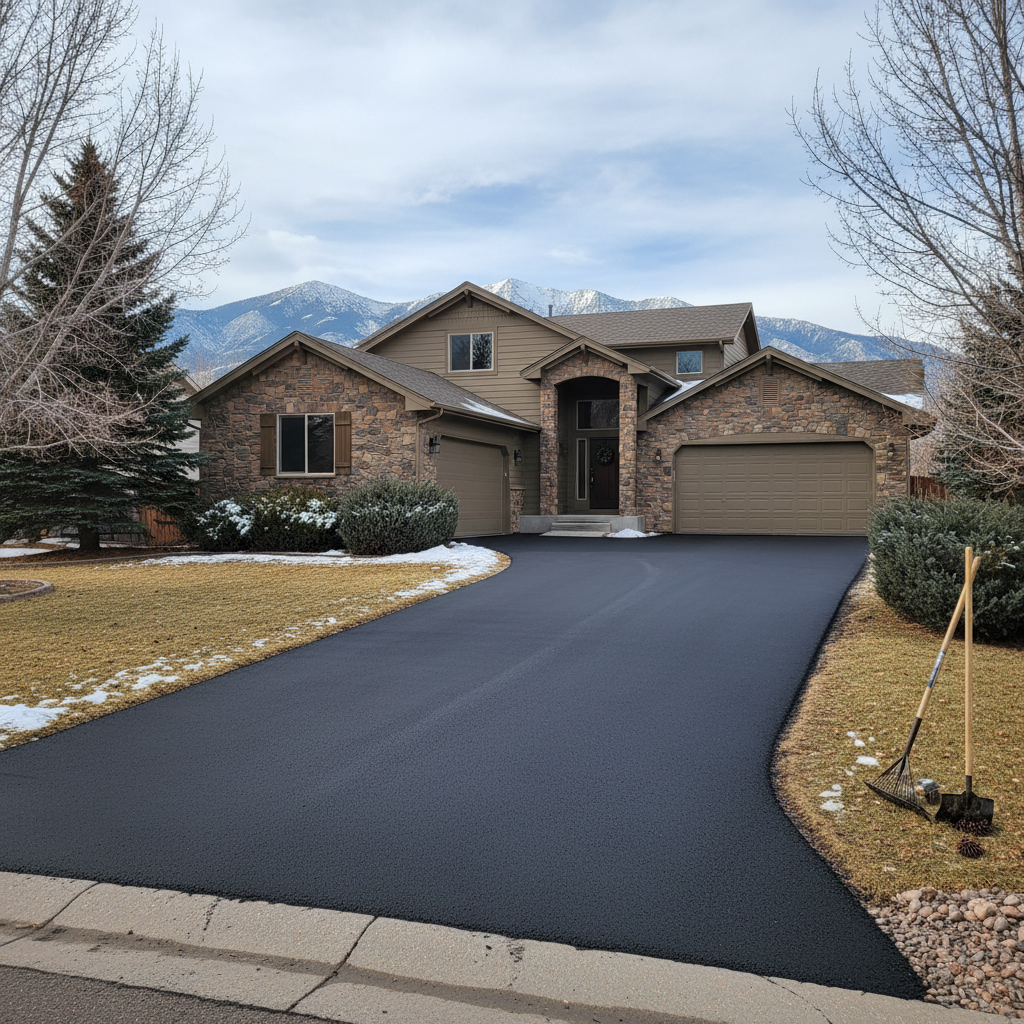Completed residential asphalt work at a residential property in Loveland, CO