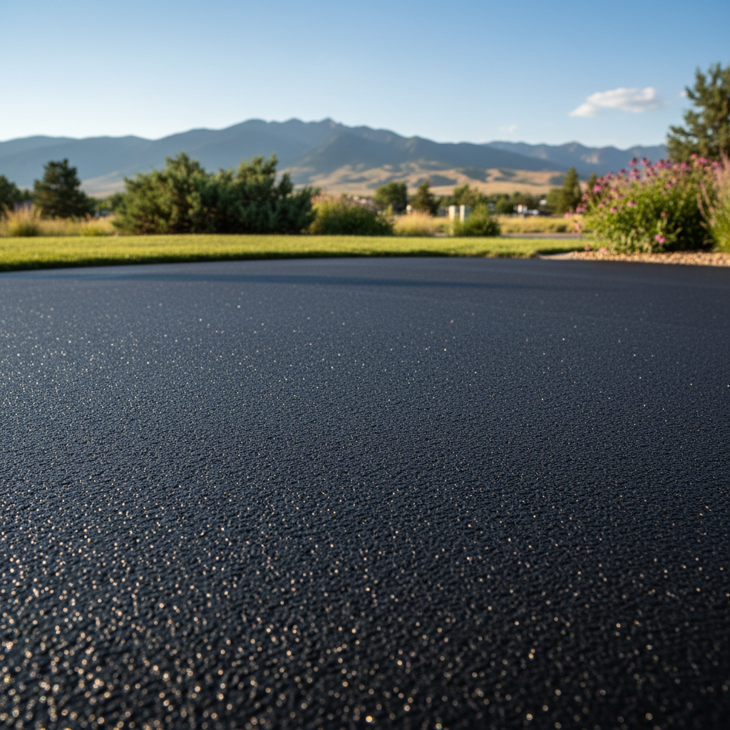 Completed slurry coating work at a residential property in Longmont, CO