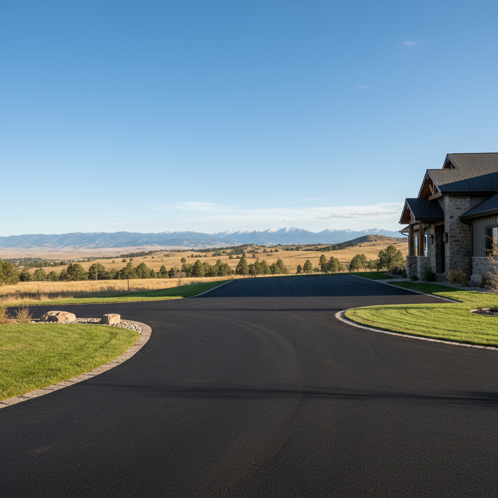 Completed commercial asphalt work at a residential property in Longmont, CO