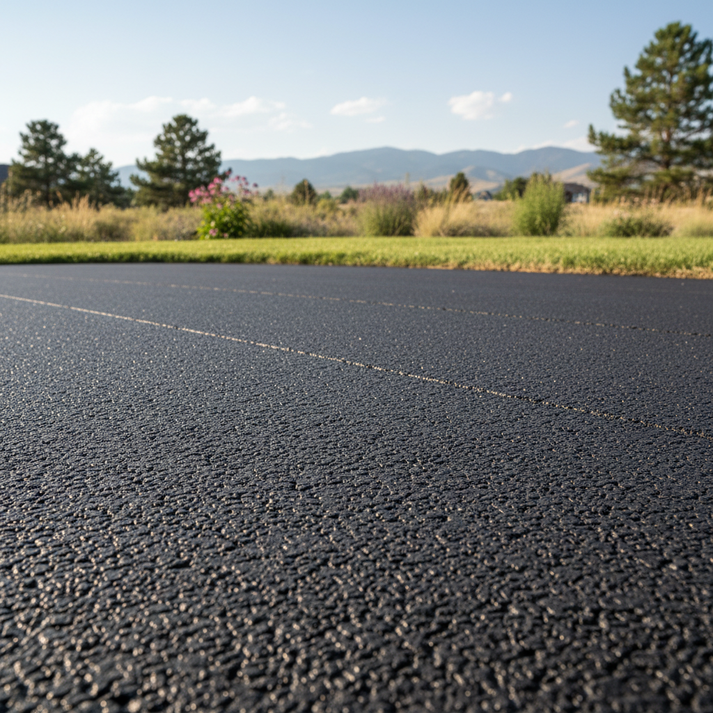 Completed asphalt milling work at a residential property in Loveland, CO