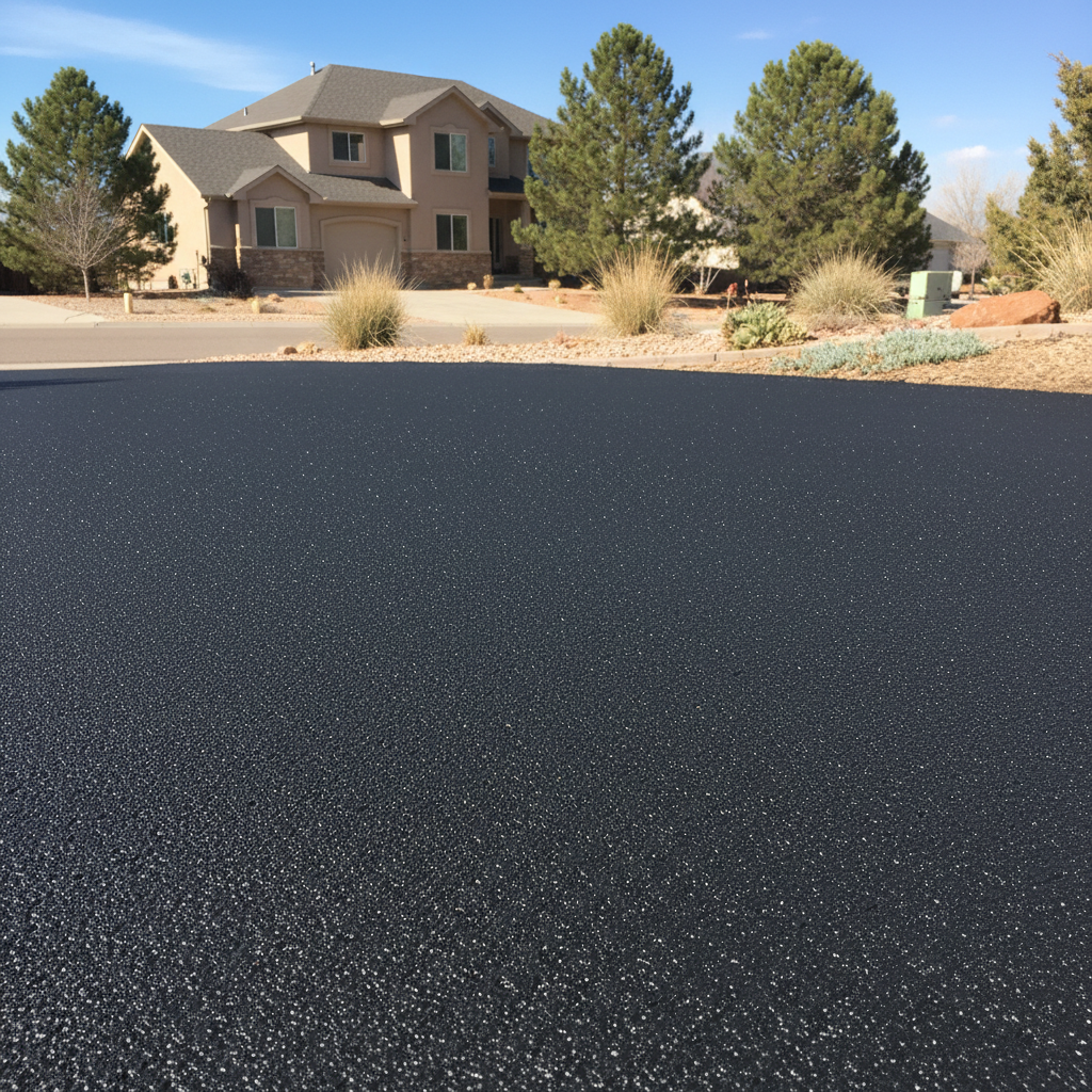 Completed slurry coating work at a residential property in Aurora, CO