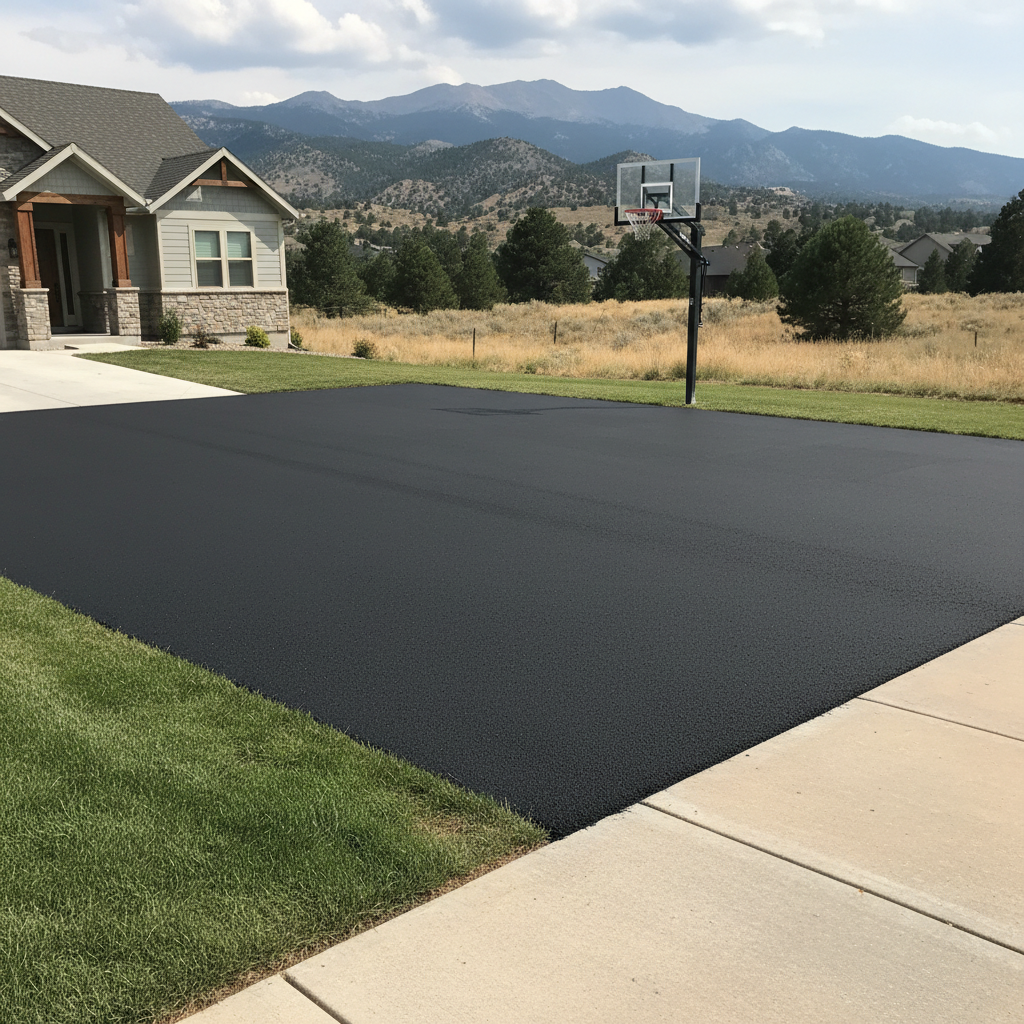 Completed residential asphalt work at a residential property in Loveland, CO