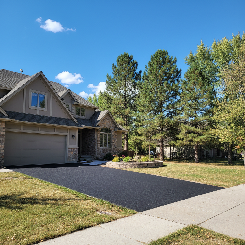 Completed residential asphalt work at a residential property in Fort Collins, CO