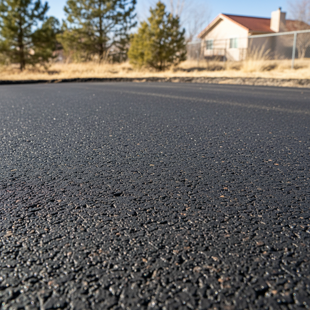 Completed asphalt patching work at a residential property in Westminster, CO
