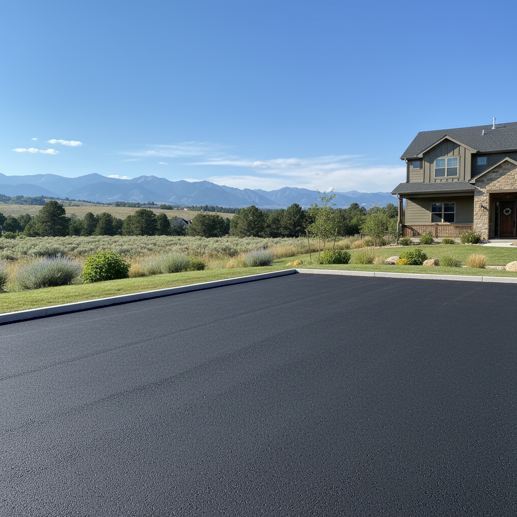 Completed commercial asphalt work at a residential property in Fort Collins, CO