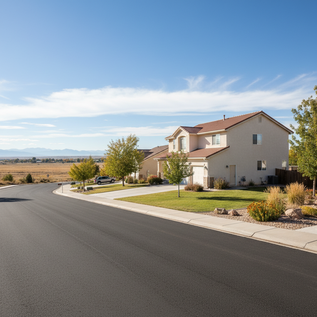 Completed residential asphalt work at a residential property in Greeley, CO