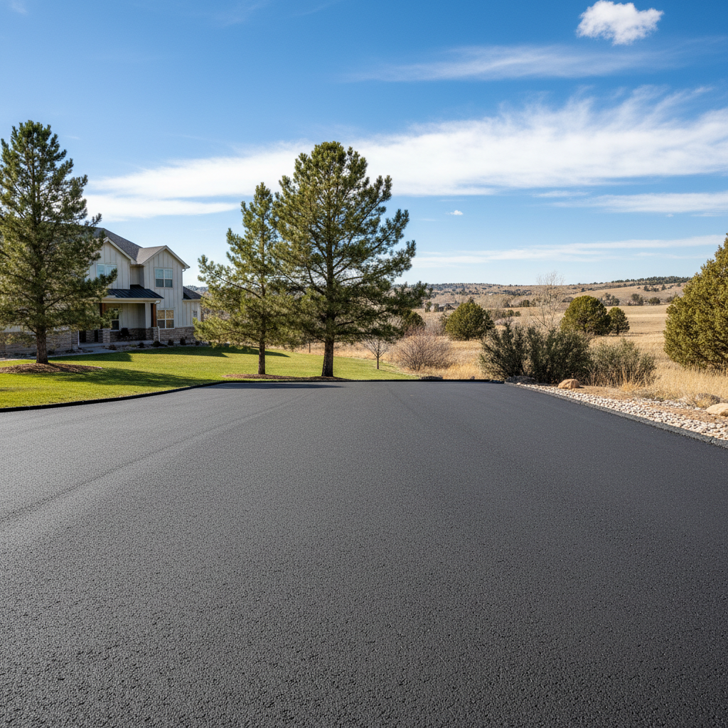 Completed commercial asphalt work at a residential property in Parker, CO