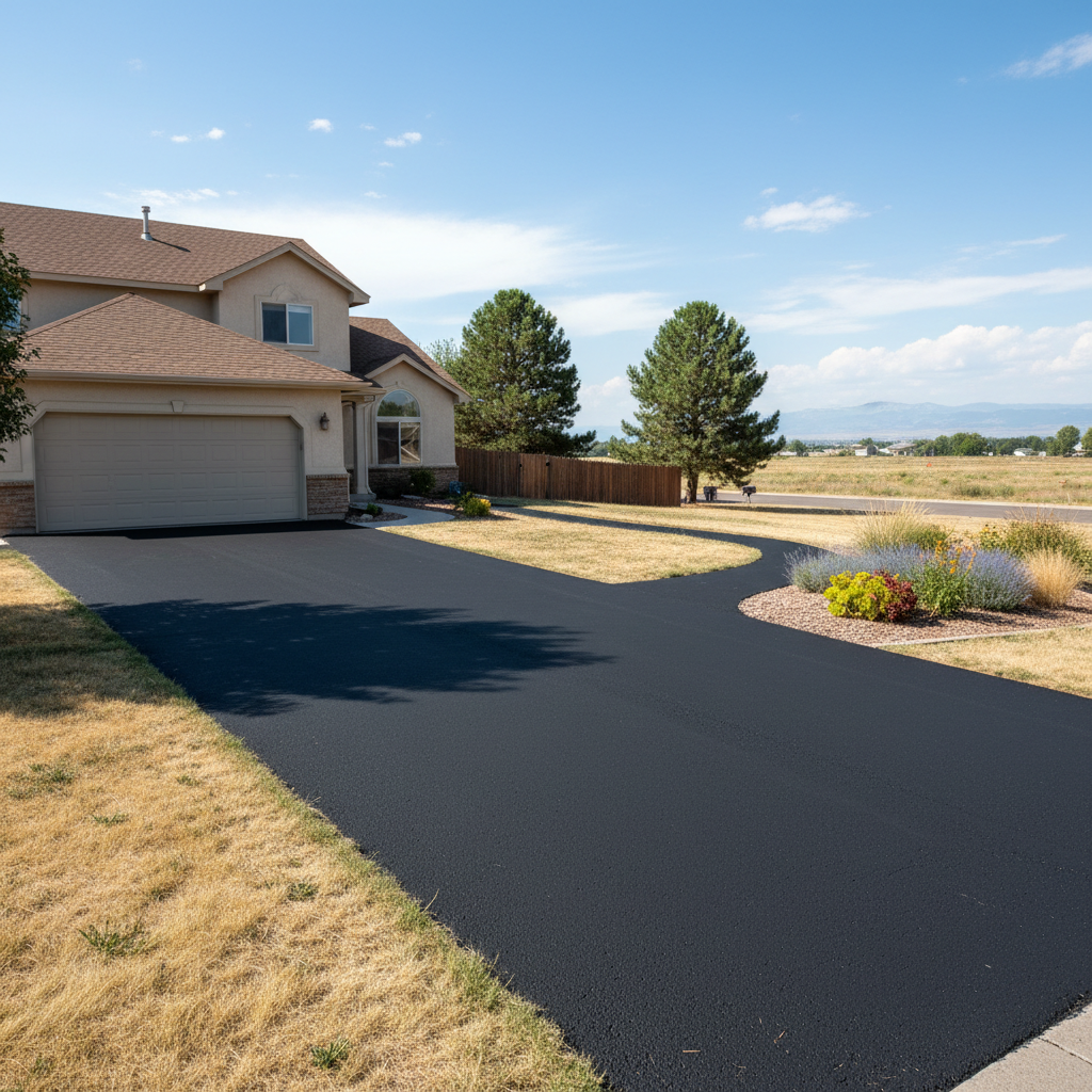 Completed slurry coating work at a residential property in Greeley, CO