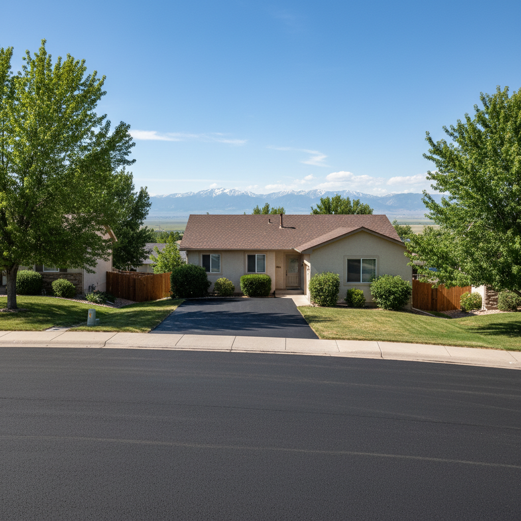 Completed residential asphalt work at a residential property in Westminster, CO