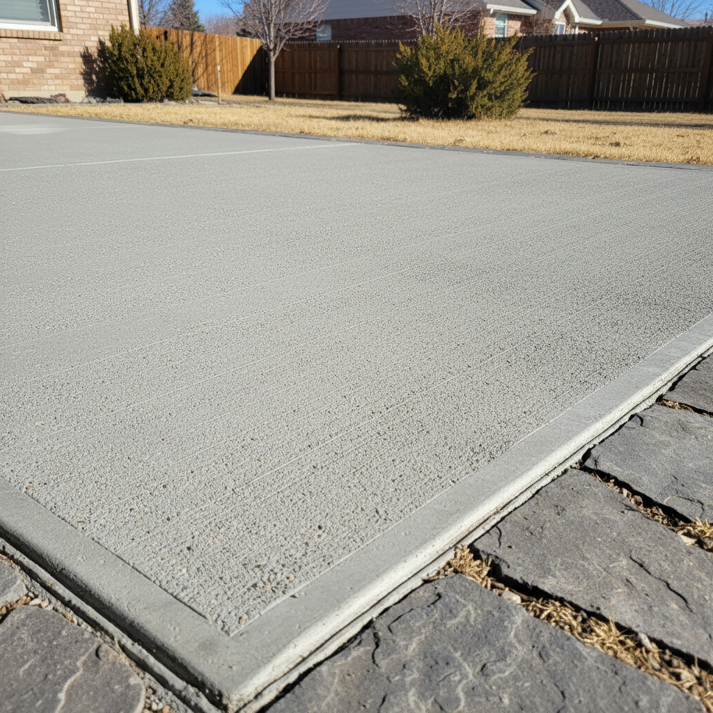 Completed concrete installation work at a residential property in Westminster, CO