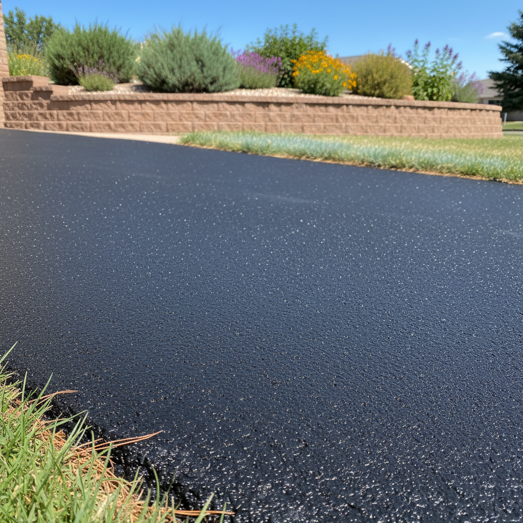 Completed slurry coating work at a residential property in Loveland, CO