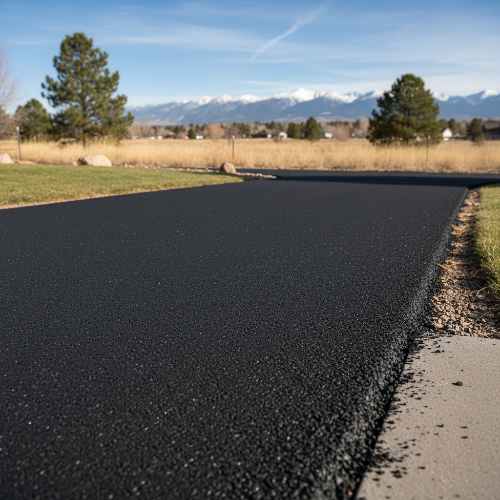 Completed commercial asphalt work at a residential property in Broomfield, CO
