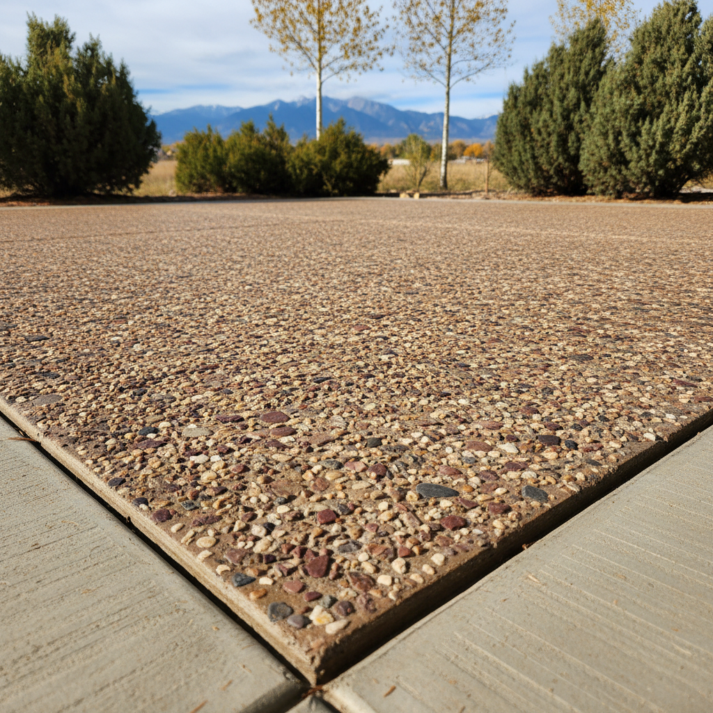 Completed decorative concrete work at a residential property in Westminster, CO