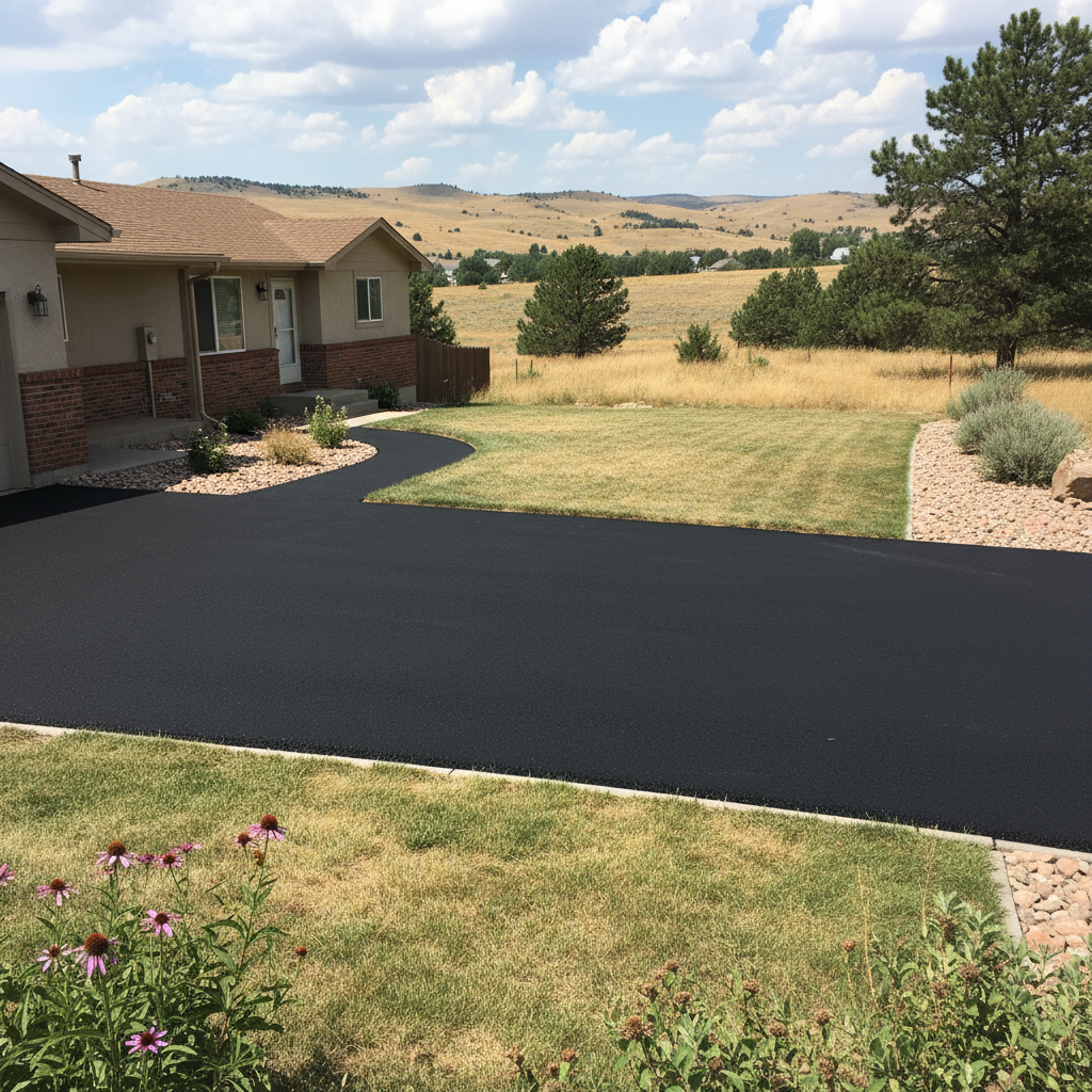 Completed residential asphalt work at a residential property in Westminster, CO