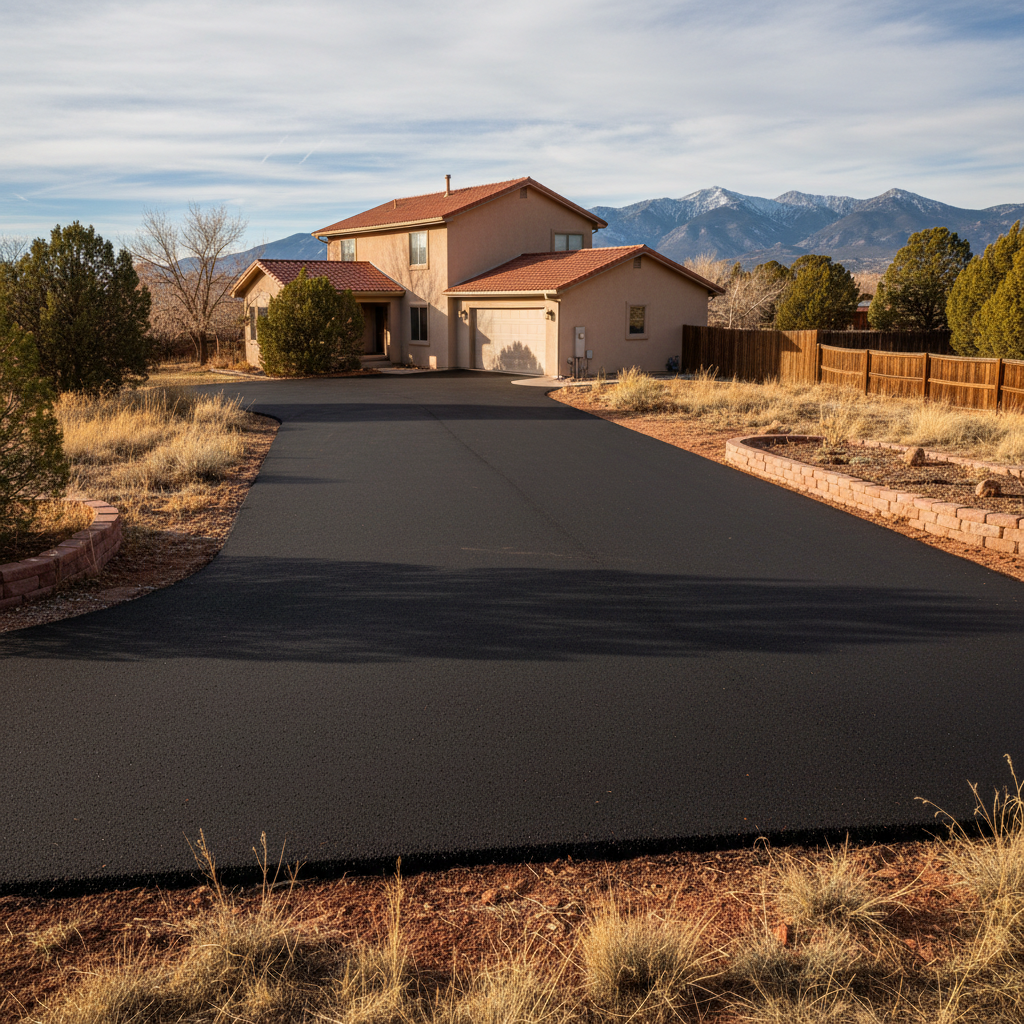 Completed commercial asphalt work at a residential property in Pueblo, CO