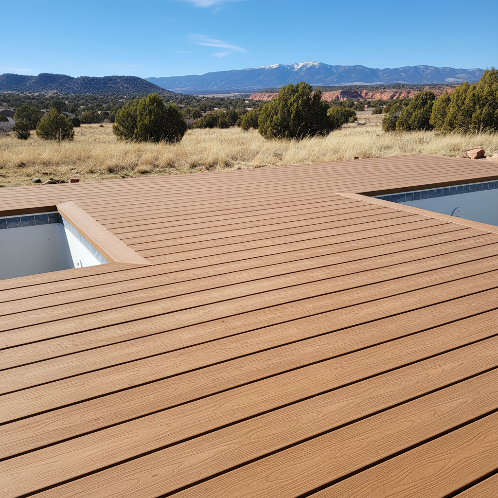 Completed pool decks work at a residential property in Pueblo, CO