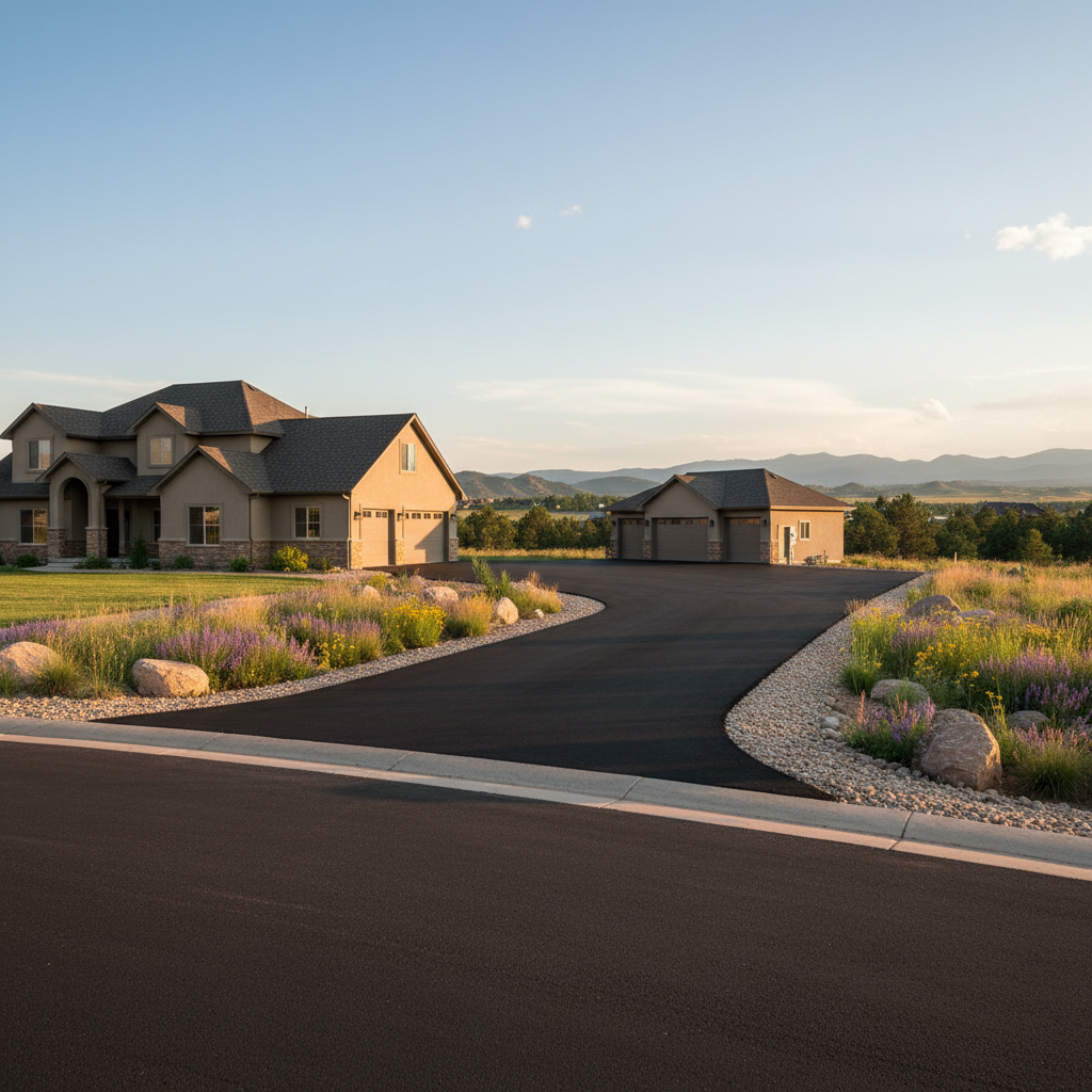 Completed commercial asphalt work at a residential property in Greeley, CO