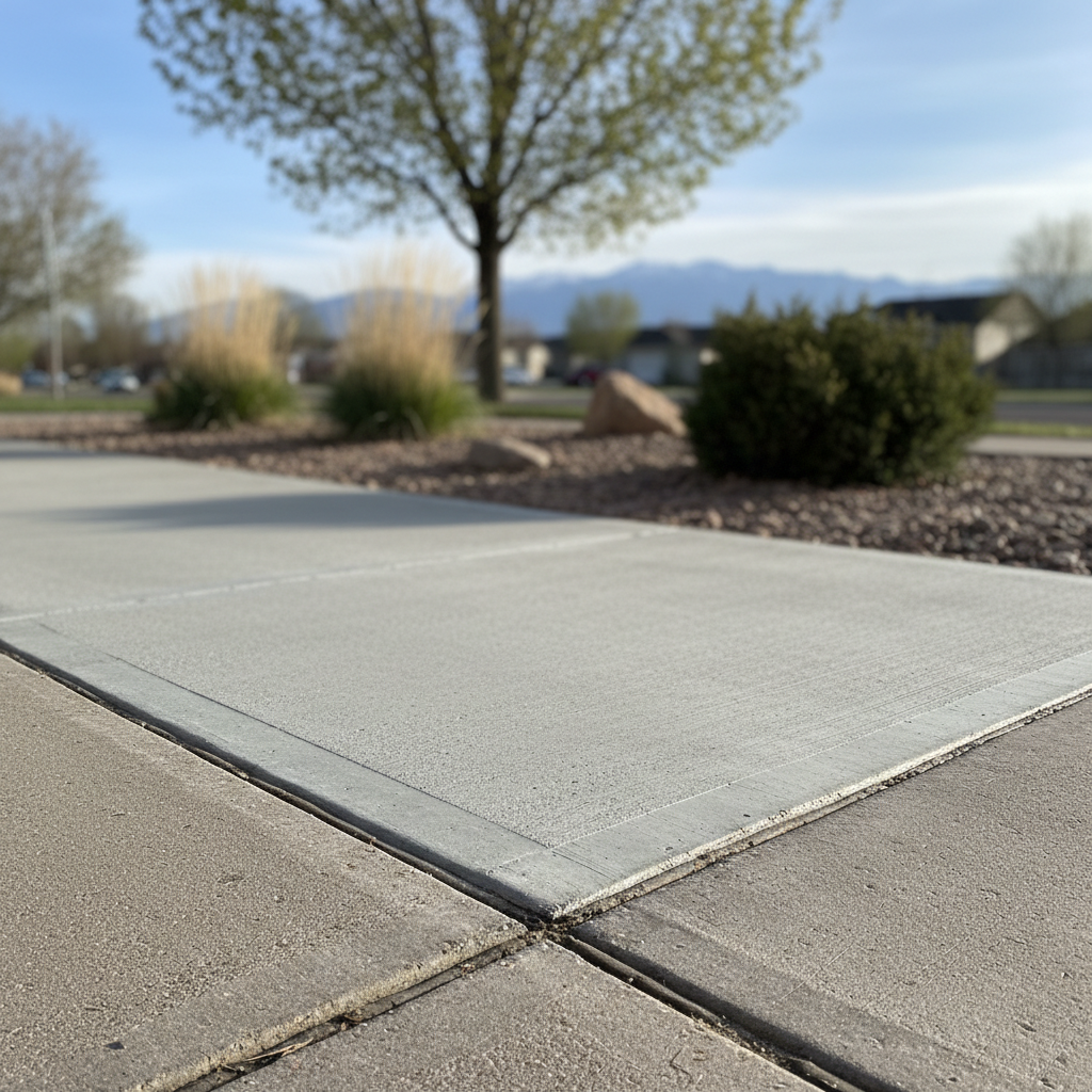 Completed concrete repair work at a residential property in Westminster, CO