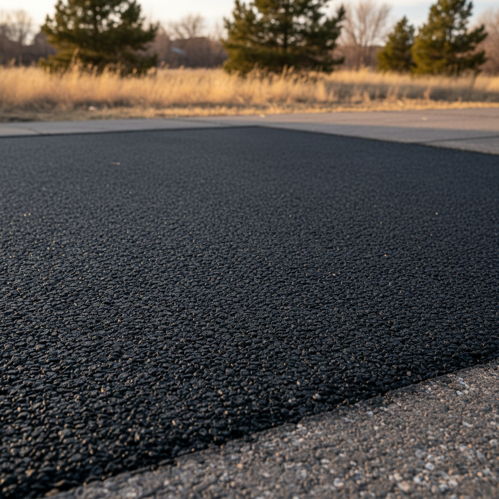 Completed asphalt patching work at a residential property in Westminster, CO