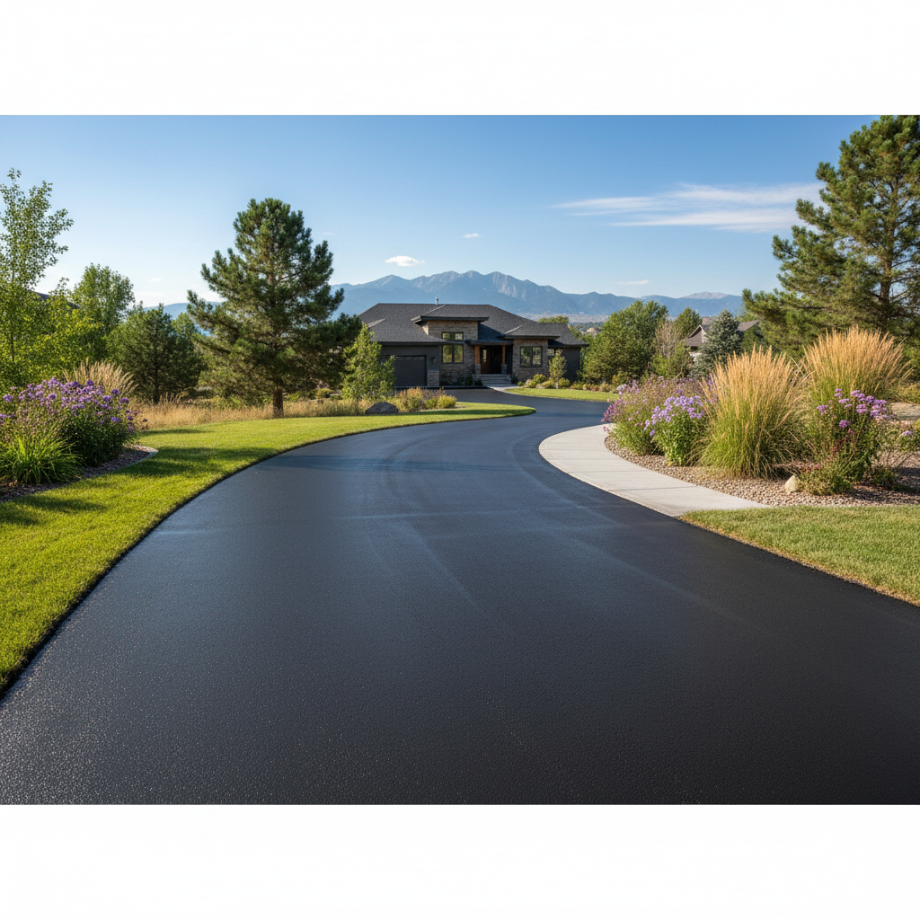 Completed slurry coating work at a residential property in Broomfield, CO