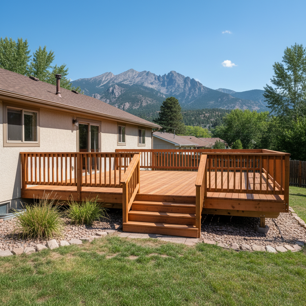 Completed deck repair work at a residential property in Boulder, CO