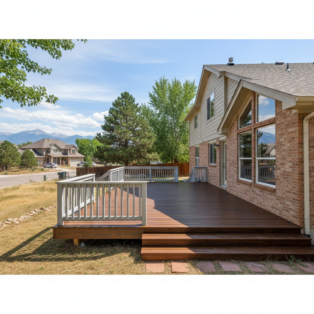 Completed deck painting & staining work at a residential property in Denver, CO