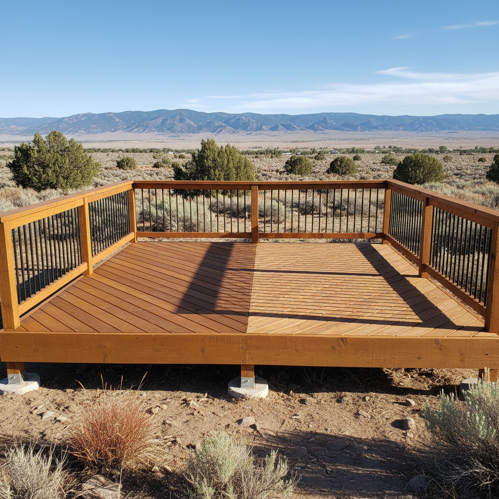 Completed deck repair work at a residential property in Pueblo, CO