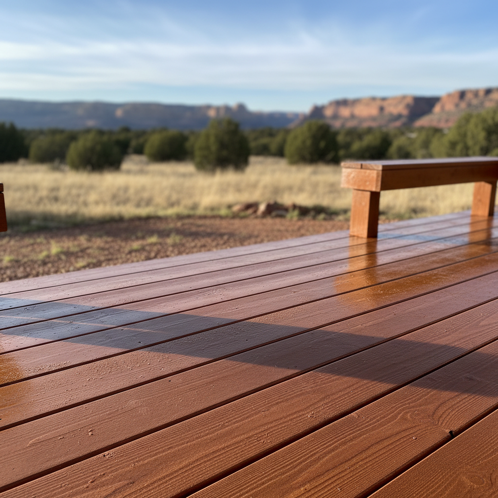 Completed deck painting & staining work at a residential property in Pueblo, CO