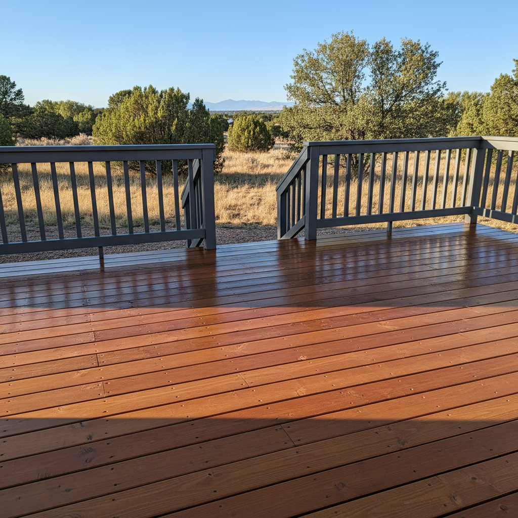 Completed deck painting & staining work at a residential property in Pueblo, CO