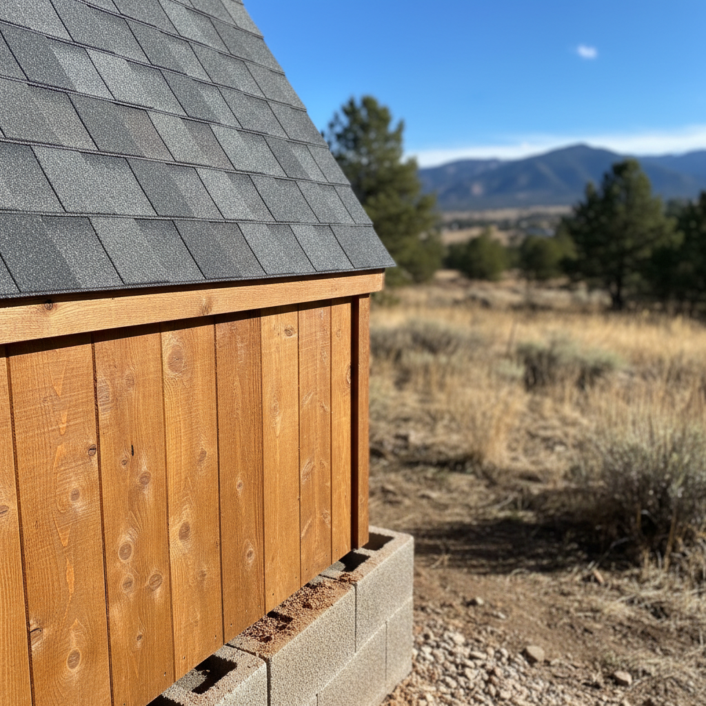 Completed garden sheds work at a residential property in Loveland, CO