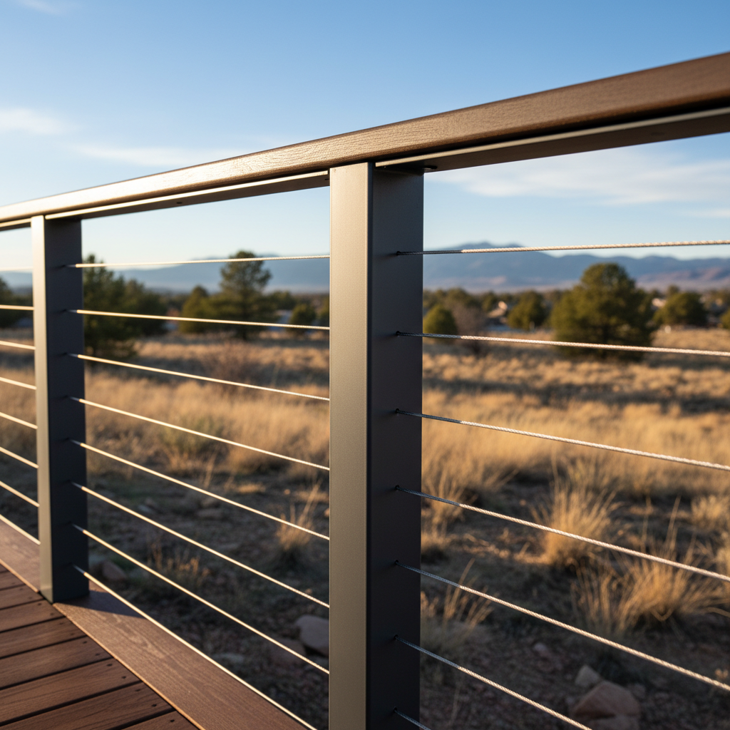 Completed deck railing installation work at a residential property in Pueblo, CO