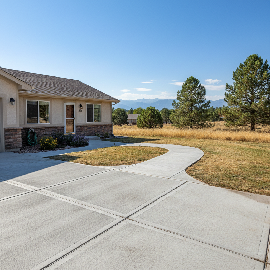 Completed concrete repair work at a residential property in Westminster, CO
