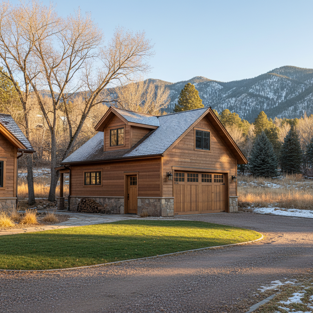 Completed garage design & building work at a residential property in Loveland, CO
