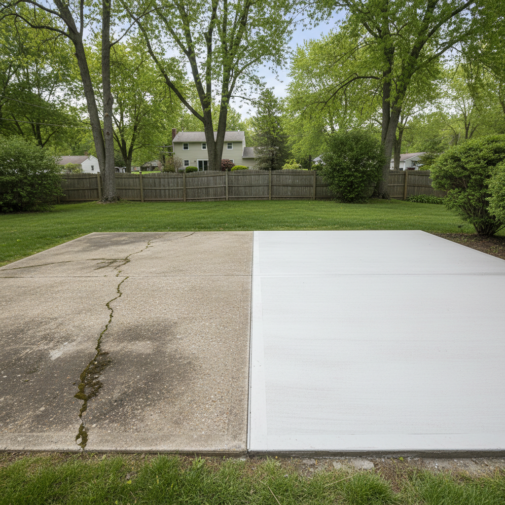Completed concrete flatwork work at a residential property in East Haven, CT