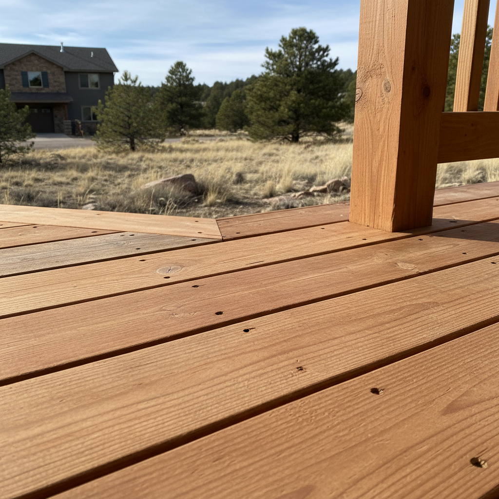 Completed deck repair work at a residential property in Boulder, CO