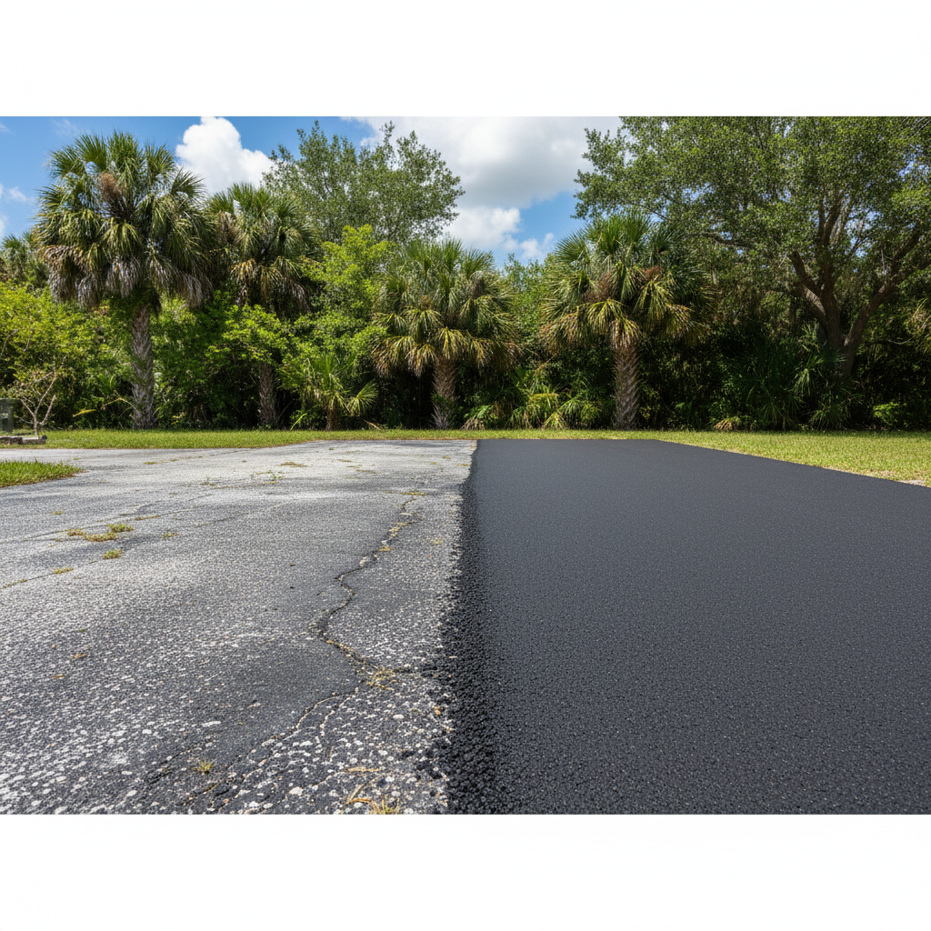 Completed commercial asphalt work at a residential property in St James City, FL