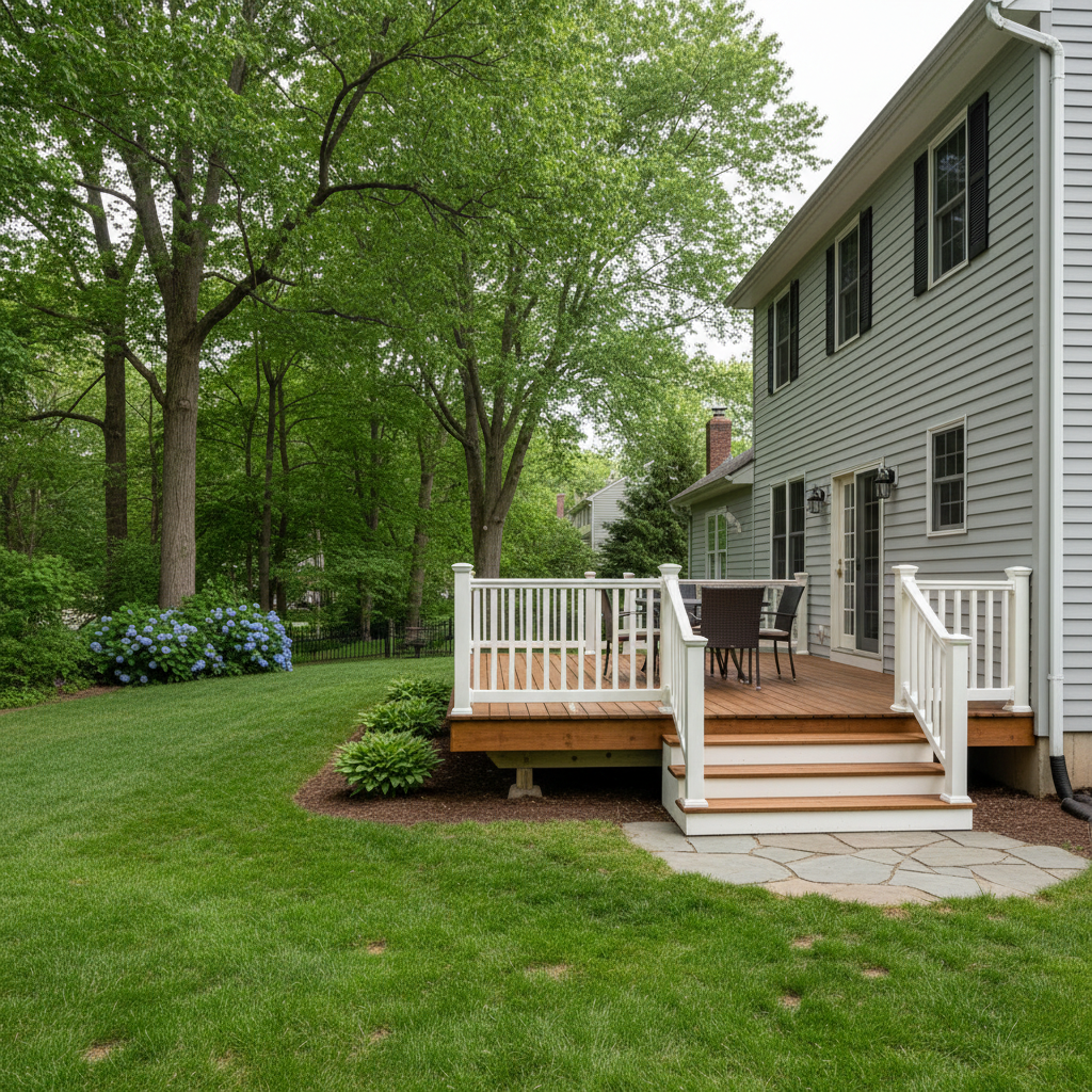 Completed deck painting & staining work at a residential property in Manchester, CT