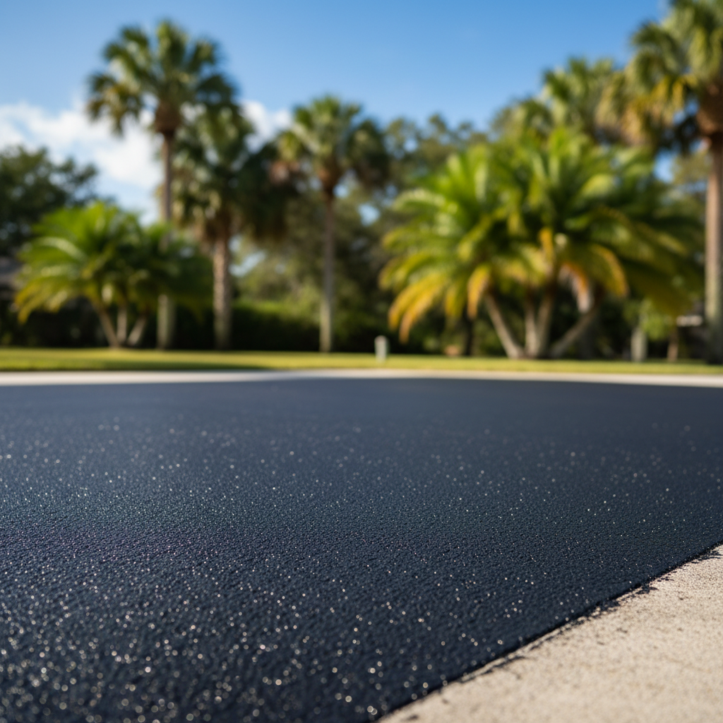 Completed slurry coating work at a residential property in NEW PRT RCHY, FL