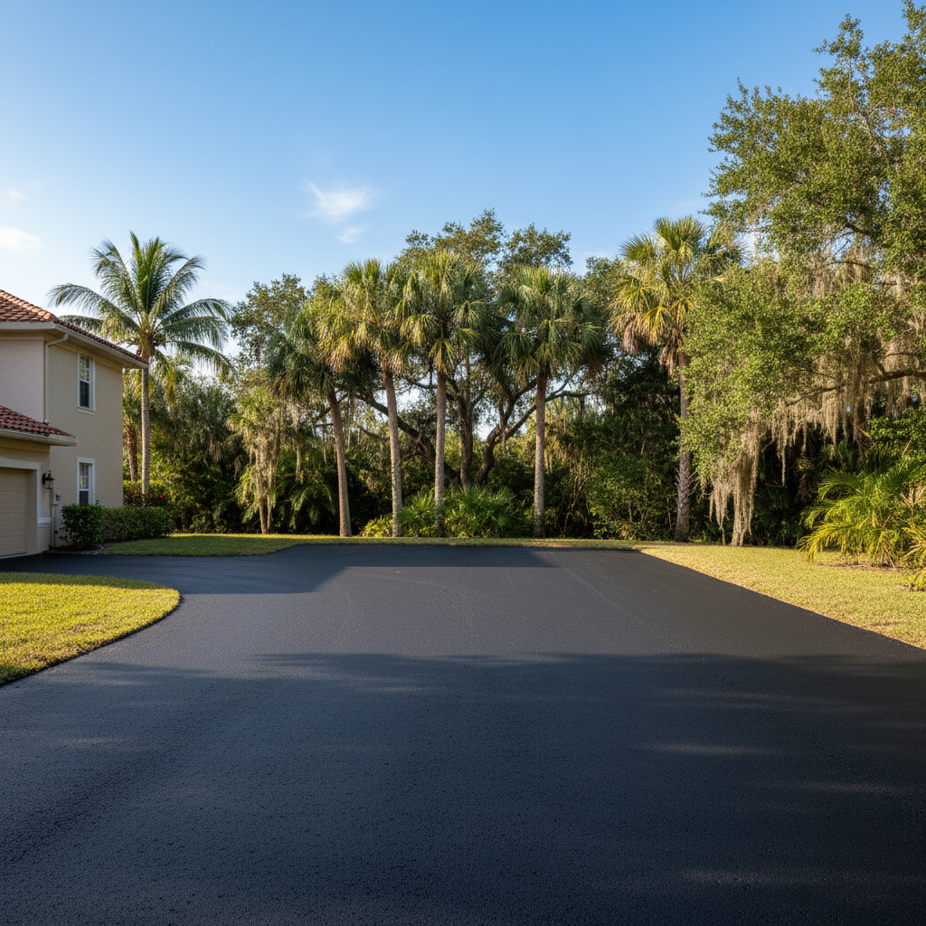 Completed commercial asphalt work at a residential property in NEW PRT RCHY, FL