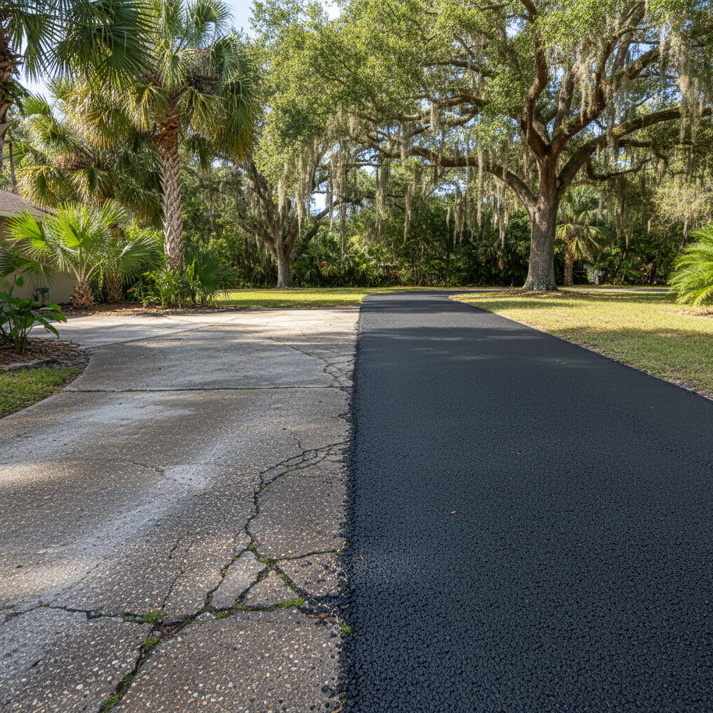 Completed commercial asphalt work at a residential property in NEW PRT RCHY, FL