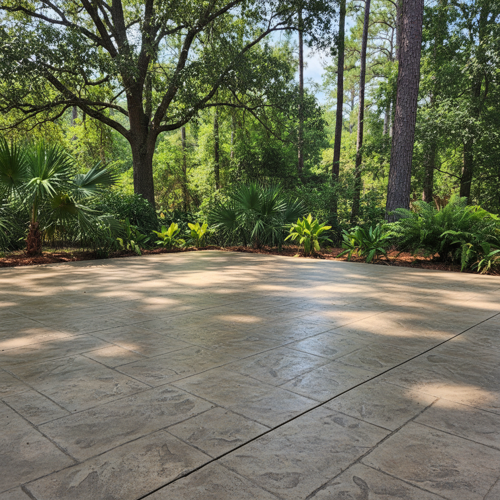 Completed concrete installation work at a residential property in Tallahassee, FL