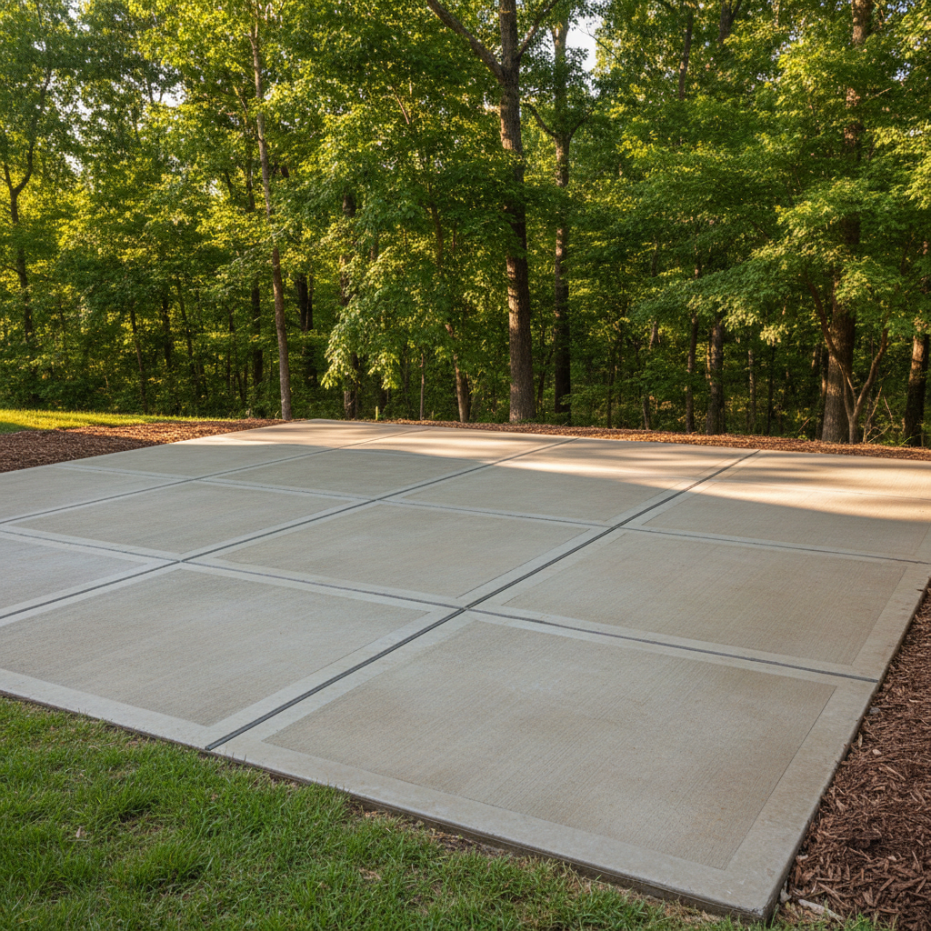 Completed concrete installation work at a residential property in Huntsville, AL