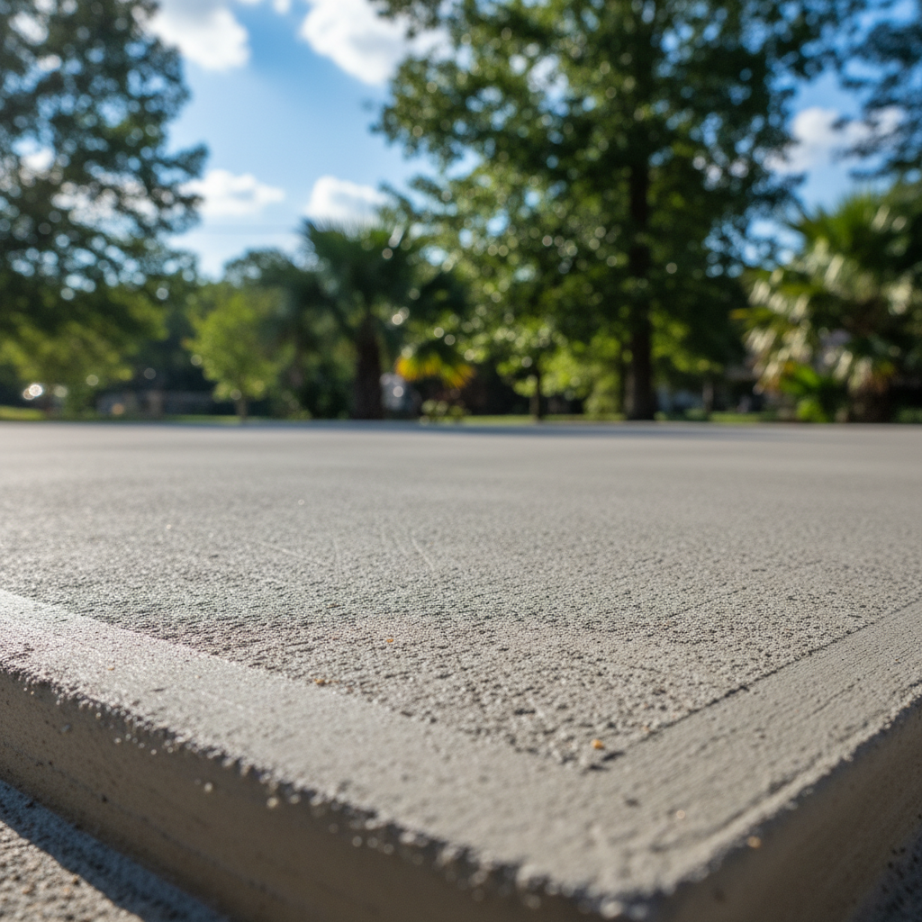Completed concrete installation work at a residential property in Madison, AL
