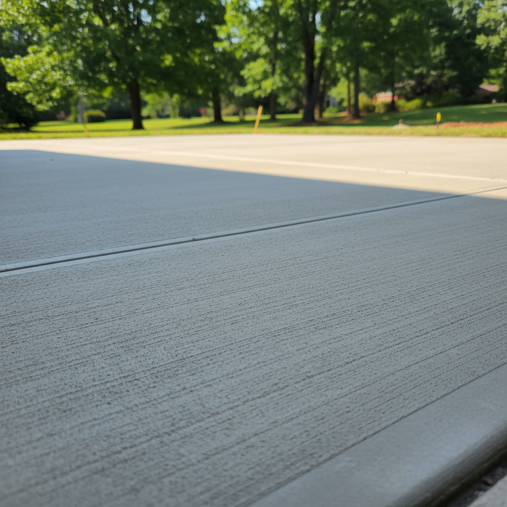 Completed concrete patios work at a residential property in Birmingham, AL