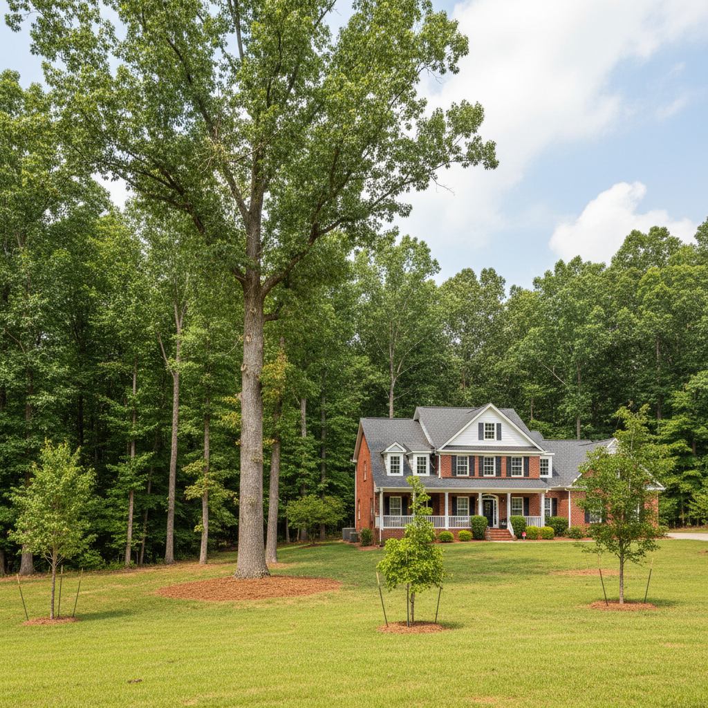 Completed tree health & care work at a residential property in Huntsville, AL