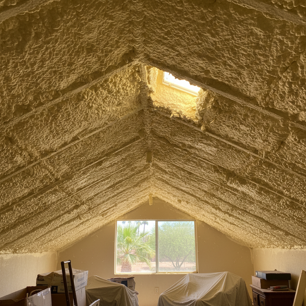 Completed closed cell spray foam work at a residential property in Glendale, AZ